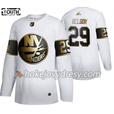 Dětské Hokejový Dres New York Islanders Brock Nelson 29 Adidas 2019-2020 Golden Edition Bílá Authentic